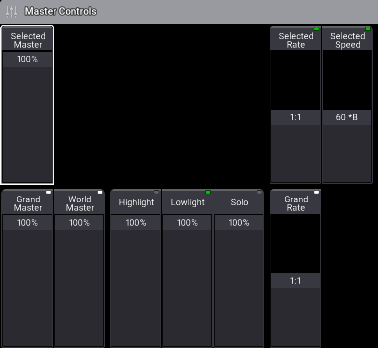 Master Controls Overlay