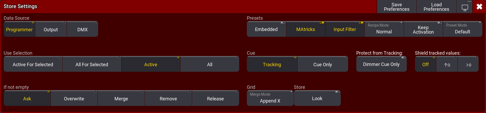 The image shows the Store Settings pop-up.